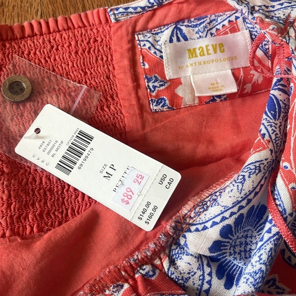 NWT Anthropologie Maeve Halter Slim Mini Dress Size: Medium Petite - Picture 5 of 9